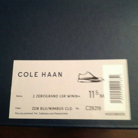 Cole Haan Men's 2.ZeroGrand Light Blue Suede Oxford Casual Shoes 11.5M - NIB - Picture 7 of 7